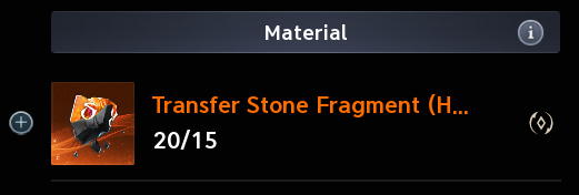 Morph input for Heroic Armor Transfer Stone. See the labeled text legend for screenshot values and uncertainties.