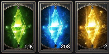 Training Arcana inventory. The text legend preserves labeled values, colors and source qualifications.